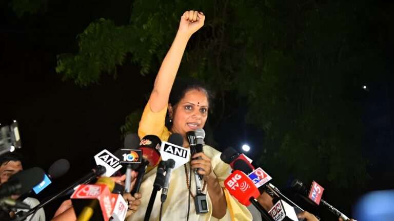 BRS Leader Kavitha Expected to Reach Hyderabad on Wednesday: Unclear if She Will Meet Father KCR